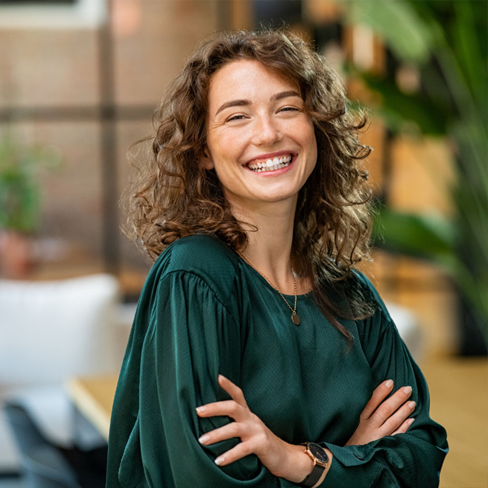 Happy business owner